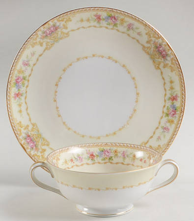 Symphony Footed Cream Soup Bowl & Saucer Set