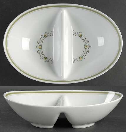 Tampa 10" Oval Divided Vegetable Bowl