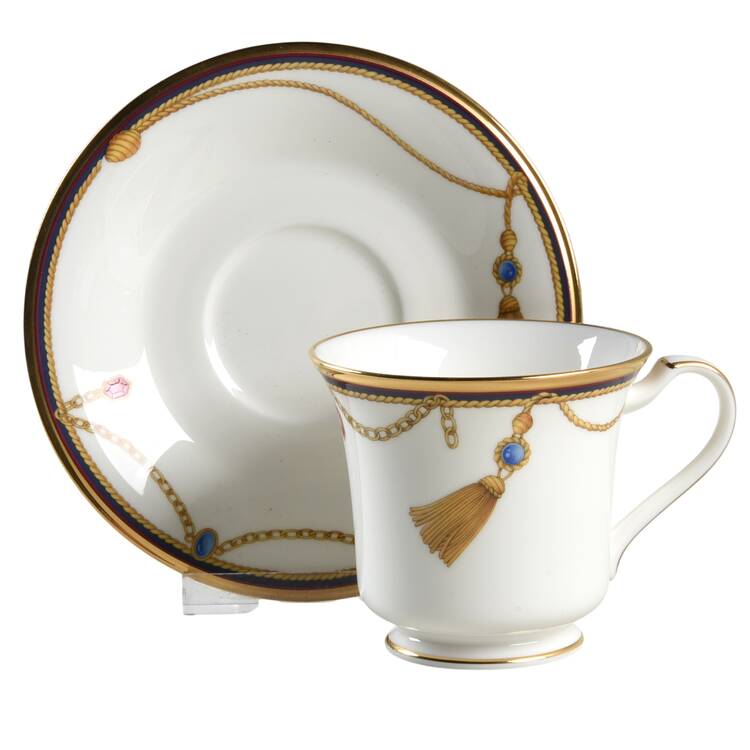 Tassel Footed Cup & Saucer Set