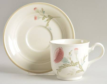 Thistle Garden Footed Cup & Saucer Set