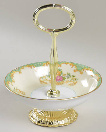 Tiffany 6"-7" Handled Footed Nut Dish HC