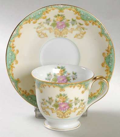 Tiffany Footed Demitasse Cup & Saucer Set
