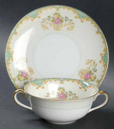 Tiffany Flat Cream Soup Bowl & Saucer Set