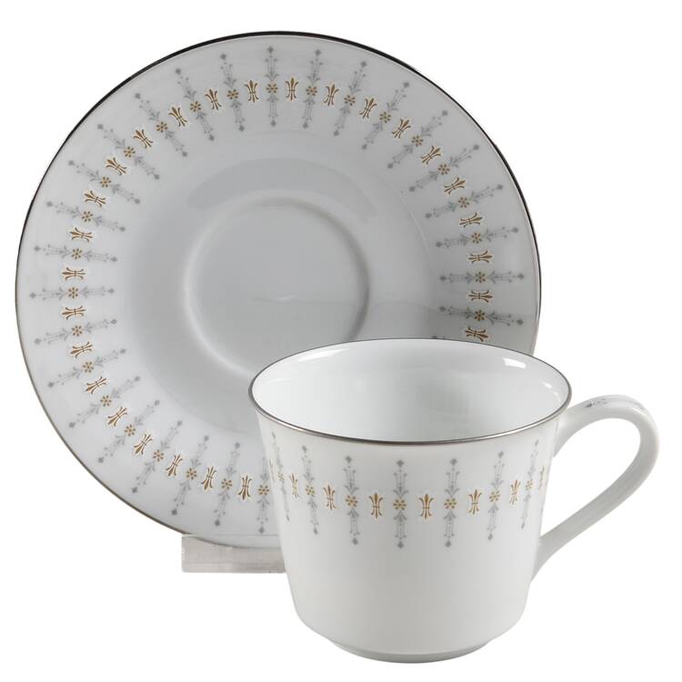 Tiffany Flat Cup & Saucer Set