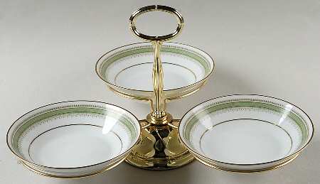 Tisdale 7" x 12" 3-Part Relish & Metal Stand (FR) HC