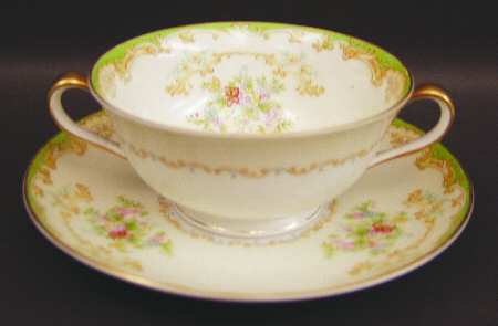 Tosca Footed Cream Soup Bowl & Saucer Set