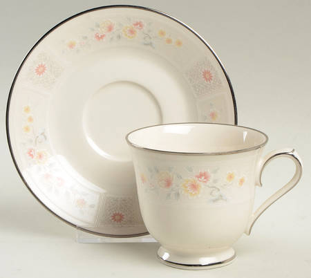 Tracery Footed Cup & Saucer Set