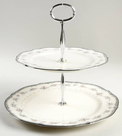 Traviata 6 5/8"-10"  2 Tiered Serving Tray (Dp, Sp) HC