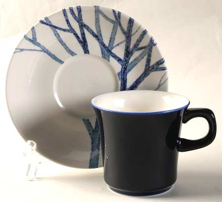 Trees Flat Cup & Saucer Set