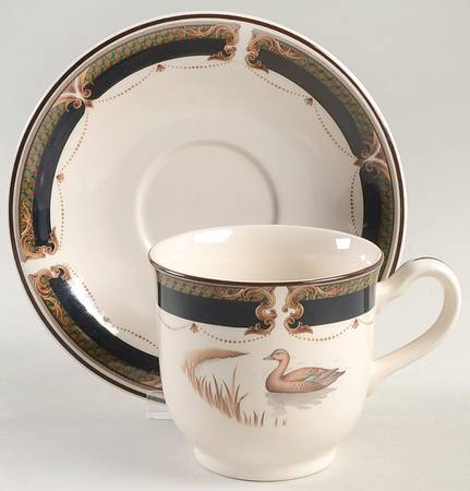 Footed Cup & Saucer Set