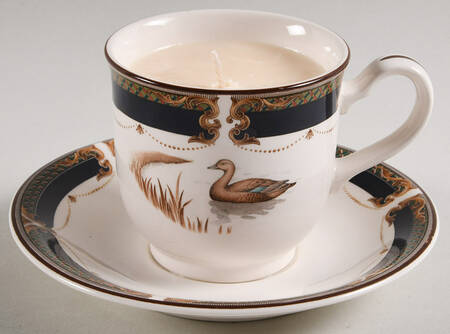Tranquil Glen Scented Cup & Saucer Candle-Ocean  HC