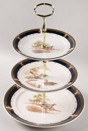 Tranquil Glen 13 7/8"-14 1/4" 3-Tiered Serving Tray(DP,SP,BB) HC