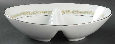 Trilby 10" Oval Divided Vegetable Bowl