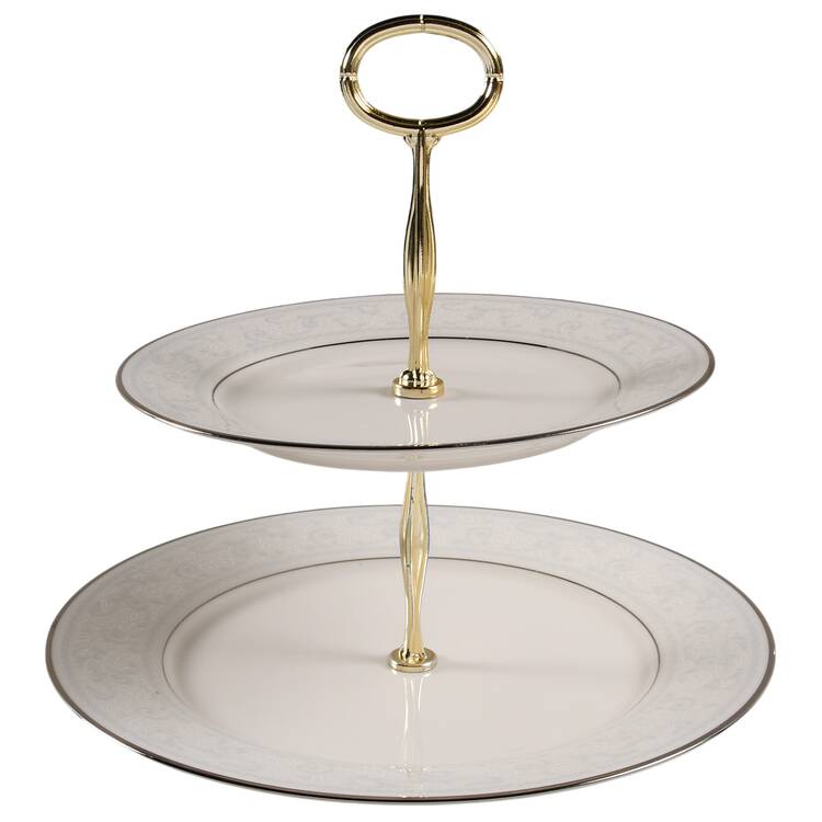 Trudy 6 5/8"-10"  2 Tiered Serving Tray (Dp, Sp) HC