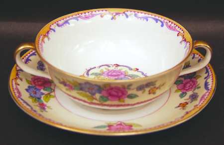 Tudor Flat Cream Soup Bowl & Saucer Set