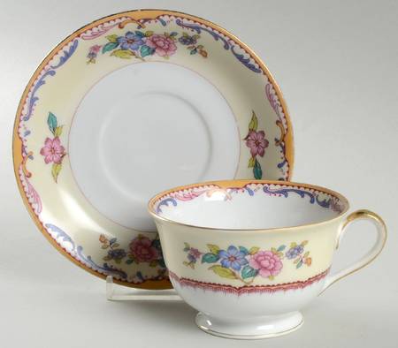 Tudor Footed Cup & Saucer Set