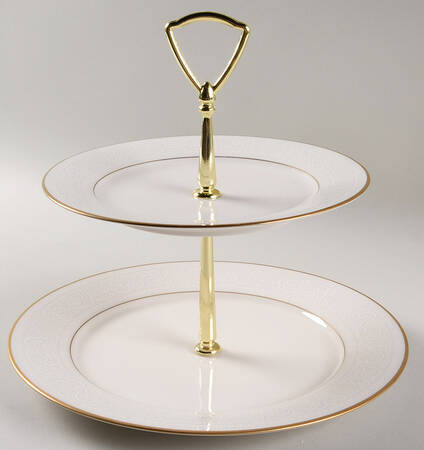 Tulane 2 Tiered Serving Tray (Dinner & Salad Plate)