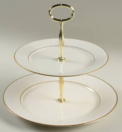 Tulane 6 5/8"-10"  2 Tiered Serving Tray (Dp, Sp) HC
