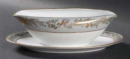Turkey Gravy Boat with Attached Underplate