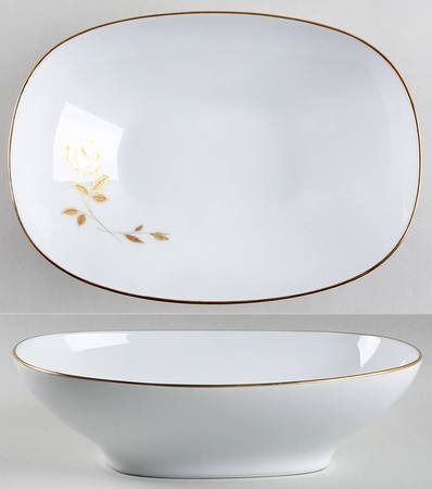 Tudor Rose 10" Oval Vegetable Bowl