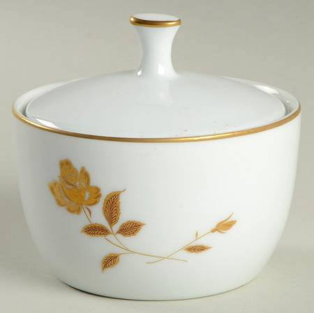 Tudor Rose Sugar Bowl & Lid