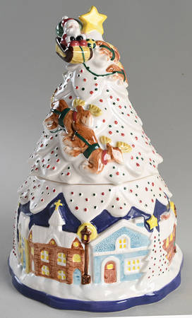 Twas The Night Before Christmas (#8100) Cookie Jar & Lid