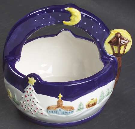 Twas The Night Before Christmas (#8100) Medium Basket with Handle