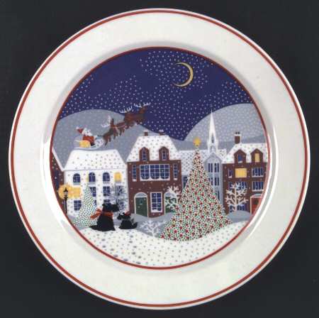 Twas The Night Before Christmas (#8100) 12" Chop Plate (Round Platter)