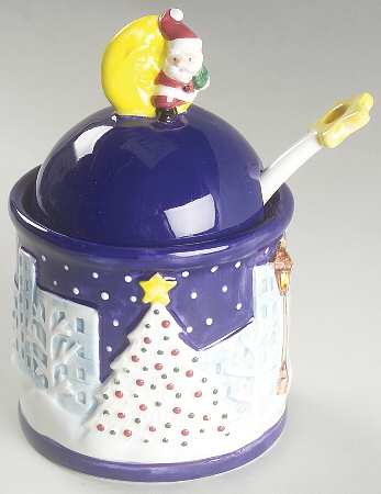 Twas The Night Before Christmas (#8100) Jam/Jelly & Lid W/Spoon