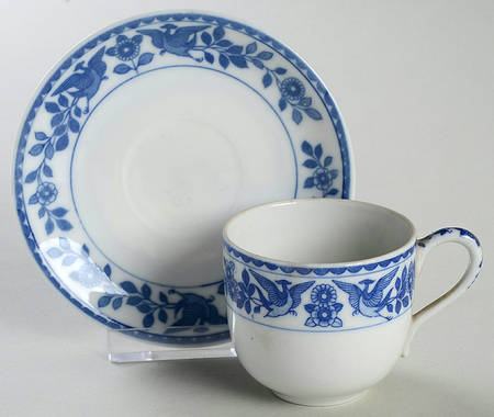Twin Phoenix Flat Demitasse Cup & Saucer Set