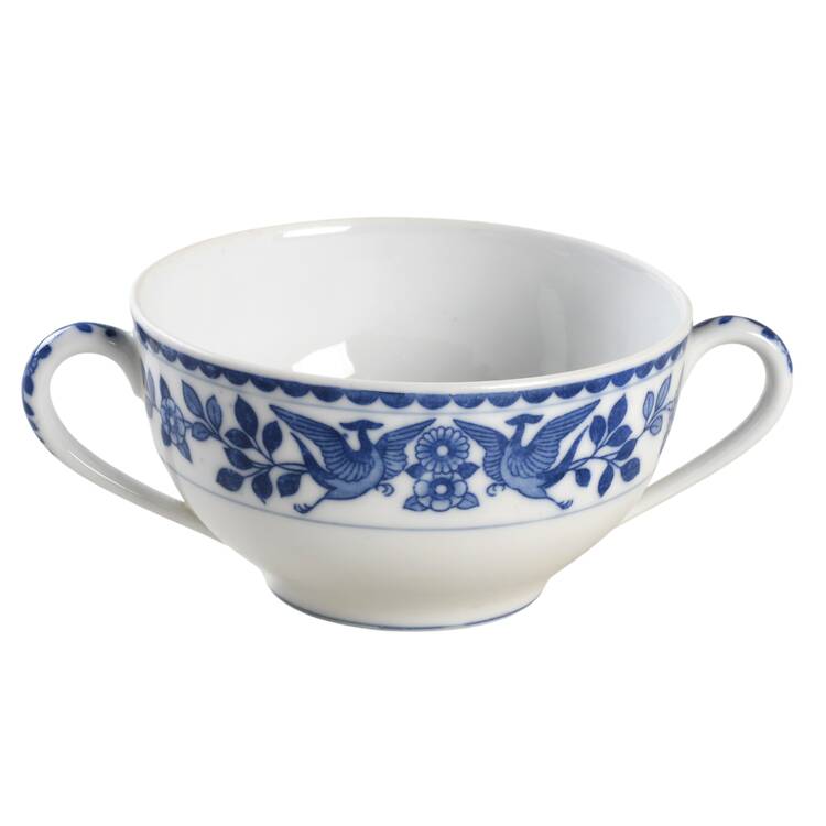 Twin Phoenix Flat Bouillon Cup