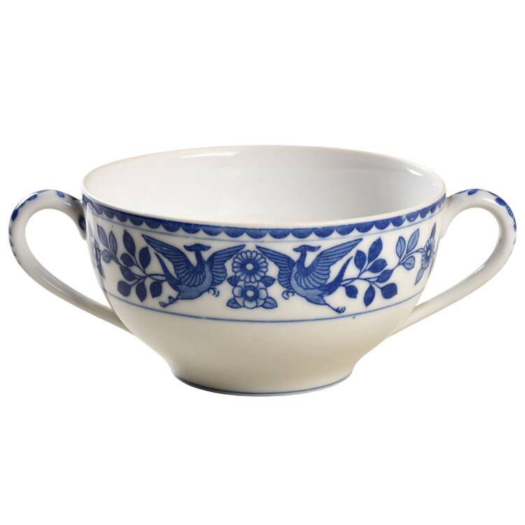 Twin Phoenix Flat Bouillon Cup