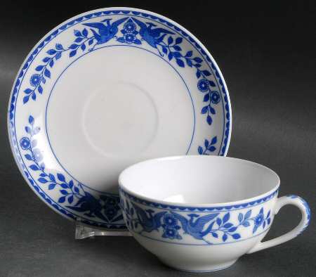 Twin Phoenix Flat Cup & Saucer Set