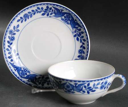 Twin Phoenix Flat Cup & Saucer Set
