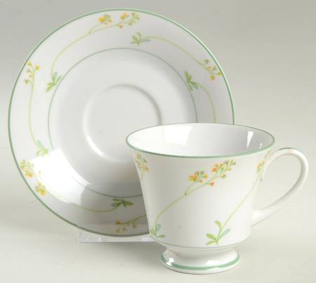 Upbeat Footed Cup & Saucer Set