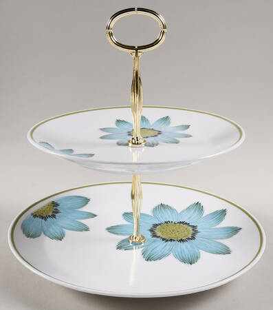 Up-Sa Daisy 6 5/8"-10"  2 Tiered Serving Tray (Dp, Sp) HC