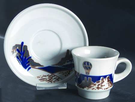 Up Up & Away Flat Cup & Saucer Set