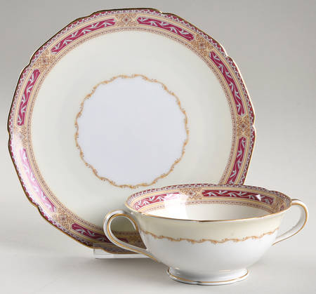 Van Gogh Footed Cream Soup Bowl & Saucer Set