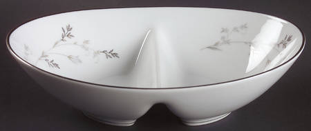 Valerie 10" Oval Divided Vegetable Bowl