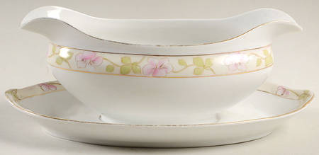 Valencia (Smooth Edge) Gravy Boat with Attached Underplate