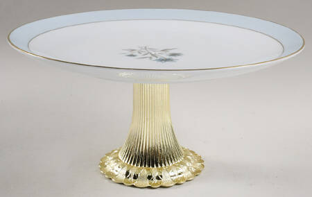 Vanessa Cake Stand with 4"-5" Metal Pedestal  Hc