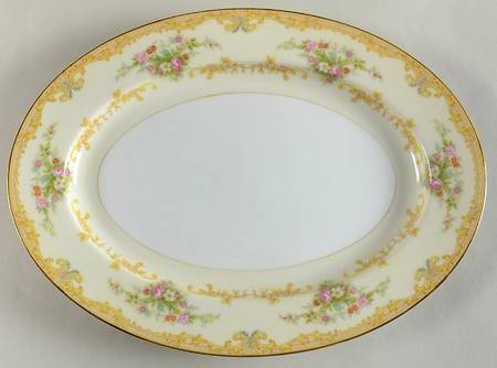 Vendome (2 3 4" Design Border) 11" Oval Serving Platter