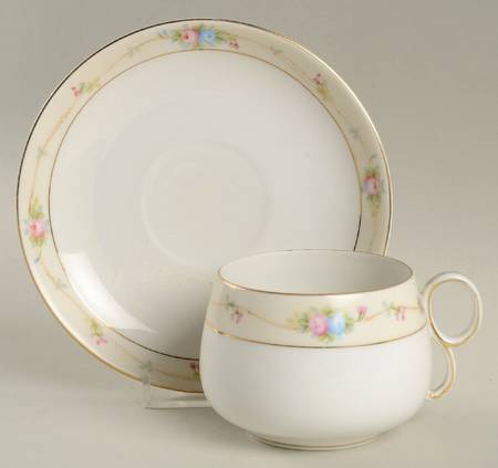 Vendome (Half Inch Band Design) Flat Cup & Saucer Set
