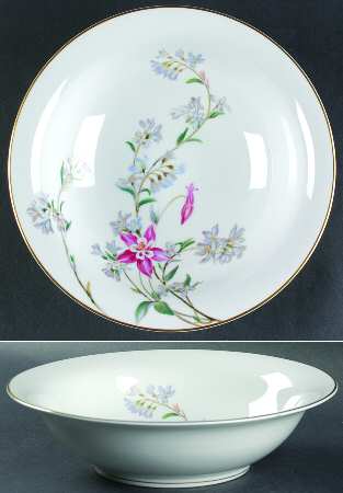 Verna (Gold Trim) 10" Round Vegetable Bowl