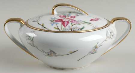Verna (Gold Trim) Sugar Bowl & Lid