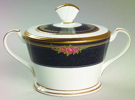 Venetian Rose Sugar Bowl & Lid