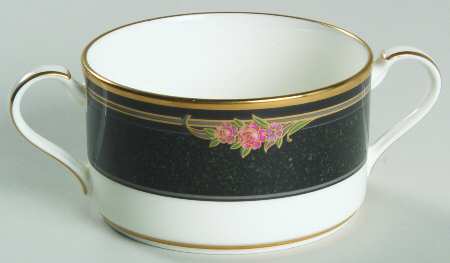 Venetian Rose Flat Cream Soup Bowl