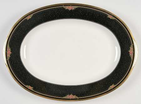 Venetian Rose 16" Oval Serving Platter