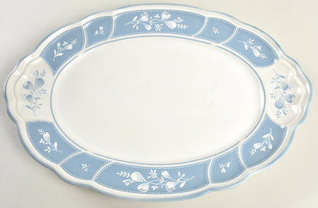 Victory Blue 14" Oval Serving Platter