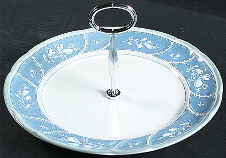 Victory Blue Round Serving Plate with Center Handle (Dp) Hc